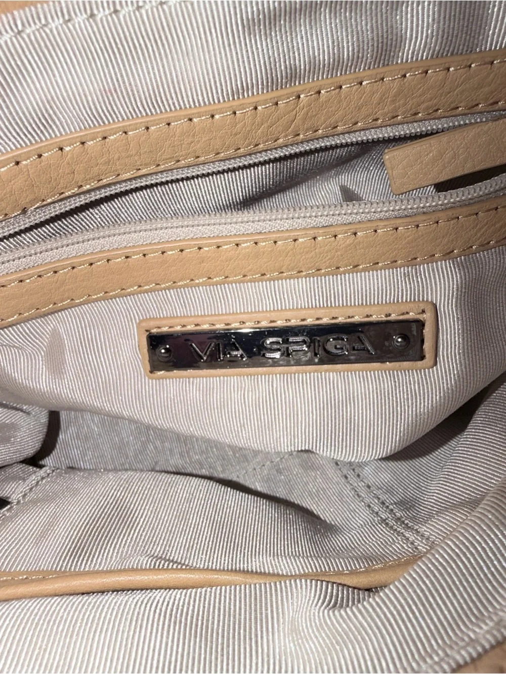 Via Spiga Tan Leather Flap Crossbody